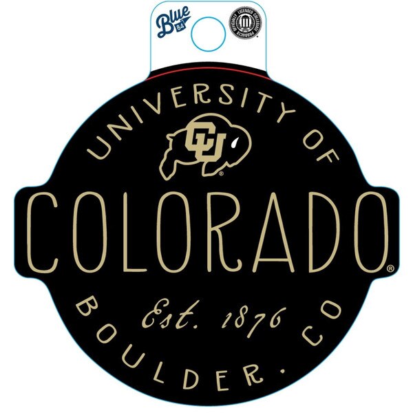 University of Colorado Boulder sticker with CU Buffaloes logo and Est. 1876 text